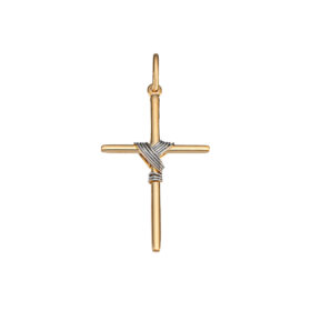 Pingente Cruz Detalhe Ródio 4.5CM