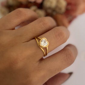 Anel Pedra Coração