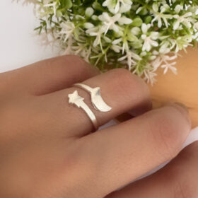 Anel Estrela e Lua Prata 925-16