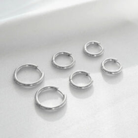 Argola Trio Lisa Fina-Banho de Prata