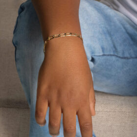 Pulseira Infantil Menino elos 4mm-14cm