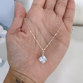 Colar Ponto de Luz Prata 925-45cm