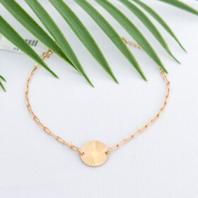 Pulseira Chapa Trabalhada-19cm