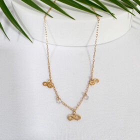 Colar Infinito Pedrinhas de Zircônia