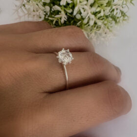 Solitário Pedra 5mm Prata 925