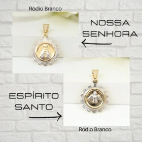 Pingente Medalha Espírito Santo 1x1cm