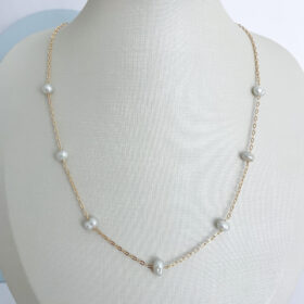 Choker Pérola Água Doce 45cm