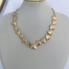 Colar Geométrico Corrente Lacraia-40cm