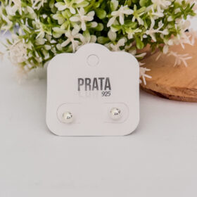 Brinco Bolinha Prata 925-4mm