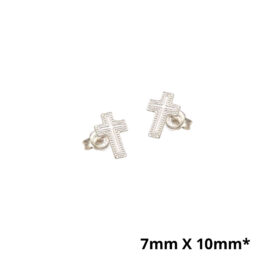 Brinco Pequeno Cruzinha-Prata 950