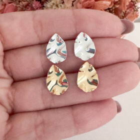 Brinco Folha Orgânico-1x1,5cm