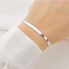 Pulseira Laminada 2,5mm Prata 925-18cm