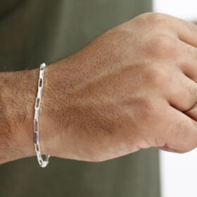 Pulseira Cartier Tijolinho 3mm Prata 925-20cm