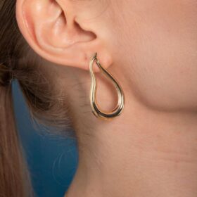 Brinco Médio Vazado Gota-4cm