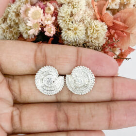 Brinco Caracol Baguete Zircônia-20x20mm