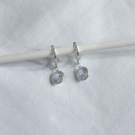 Argola Com Pingente Zircônia-2cm