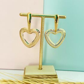 Brinco Grande Coração Vazadinho-4,5cm