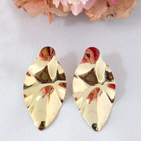 Brinco Orgânico Folha-4cm de Altura