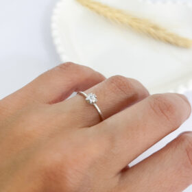 Solitário Estrelinha Prata 925-16