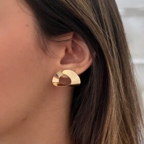 Brinco Orgânico Moderno-2,5cm de largura