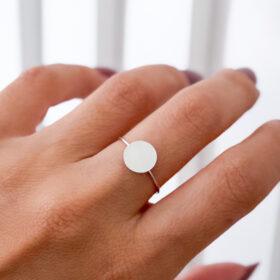 Anel Círculo Liso Prata 925-20