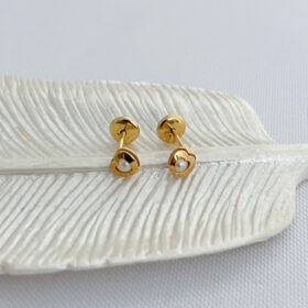 Brinco Coraçãozinho Pérola Tarraxa Baby-4x4mm