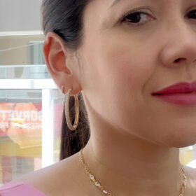 Argola Cravejada grande-4cm