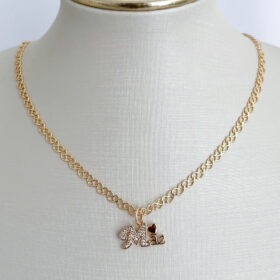 Colar Corações Pingente Mãe-40cm