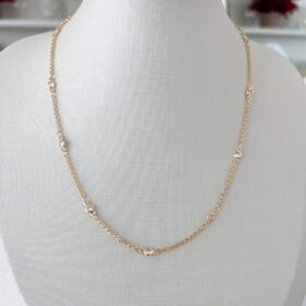 Choker Mini Zircônias-40cm