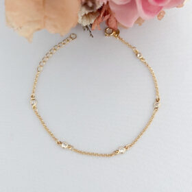 Pulseira Mini Zircônias-20cm